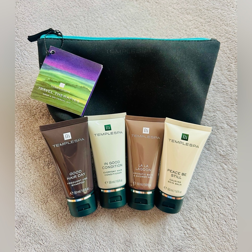 Temple Spa Shampoo Conditioner Bath Gel Lotion Travel Set Lot Of 4 50 ml each